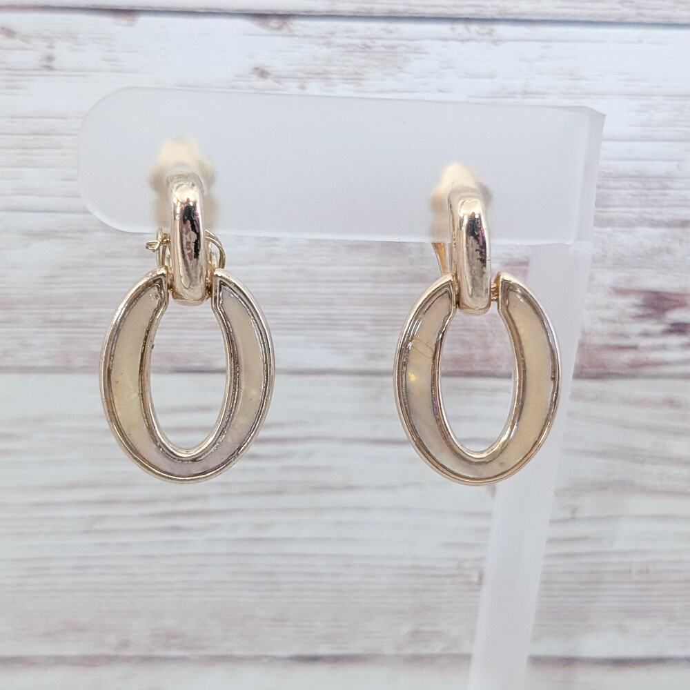 Vintage Clip On Earrings Unusual Statement Dangle
